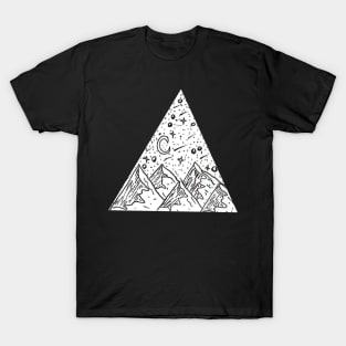 Black & White Mountain Triangle T-Shirt